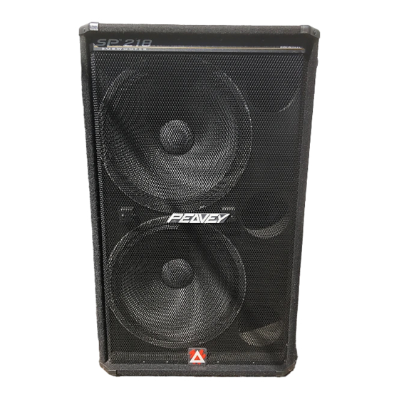 PEAVEY SP 218 SPECIFICATIONS Pdf Download ManualsLib