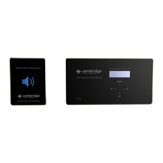 Cambridge Sound Management Qt Emitters Installation And Operation Manual