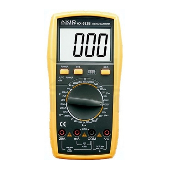 Axio MET AX-582B Manual