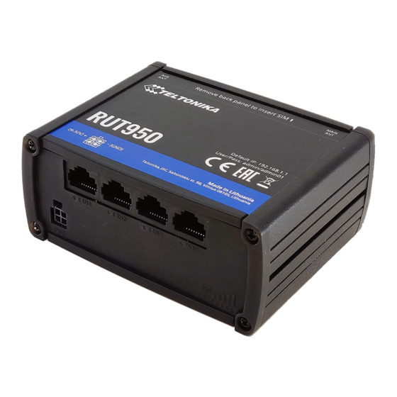 Teltonika RUT950 Router User Manual | ManualsLib