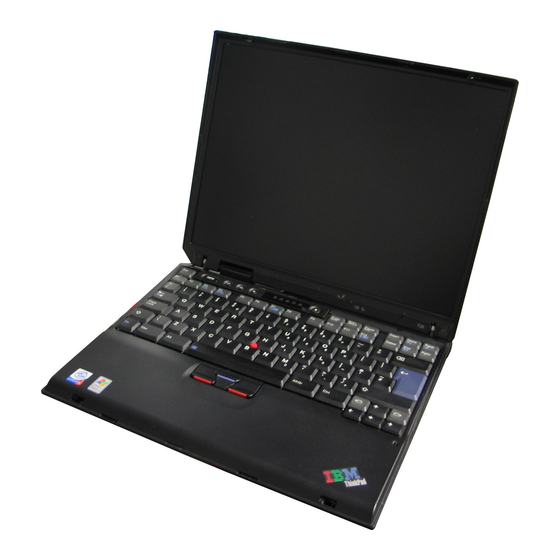 Lenovo ThinkPad T30 Käyttö Ja Vianmääritys