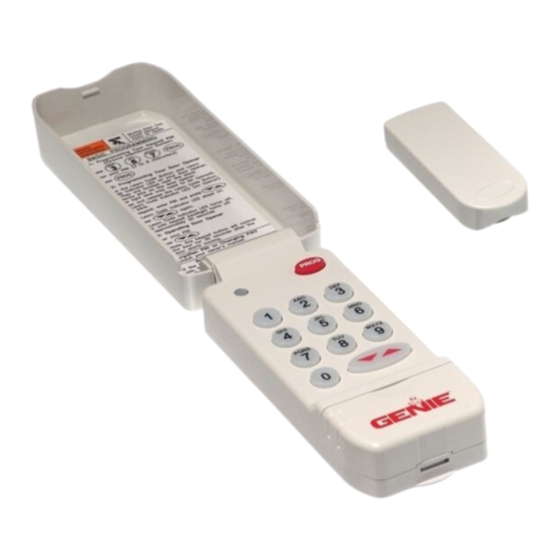 Genie Wireless keypad Operationg Instructions