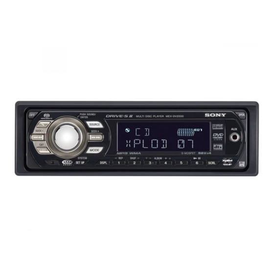 Sony MEX-DV2000 Installation/Connections