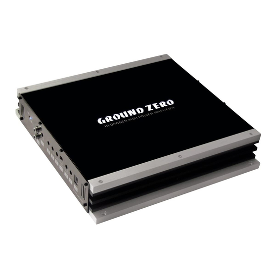 Ground Zero Hydrogen Series Owner's Manual