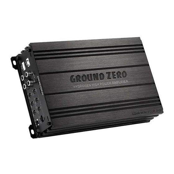 Ground Zero HYDROGEN Series Owner's Manual