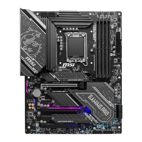 MSI Z790 GAMING PRO WIFI User Manual