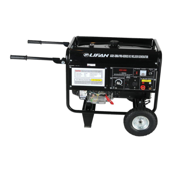 LIFAN	 Power USA AXQ1-200A Operating Instructions And Owner's Manual