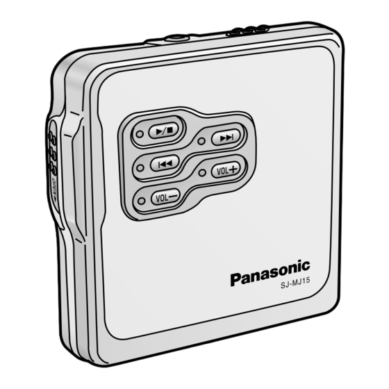 Panasonic SJ-MJ15 Operating Instructions Manual