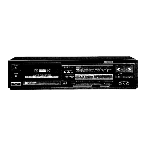 Pioneer CT-S66R Operating Instructions Manual