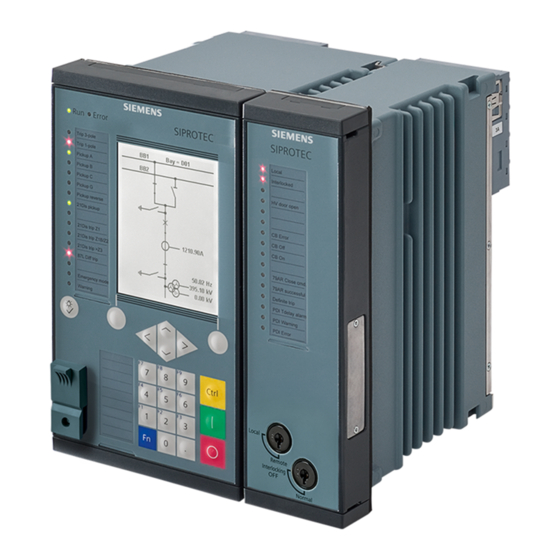 Siemens 6MD85 Manuals