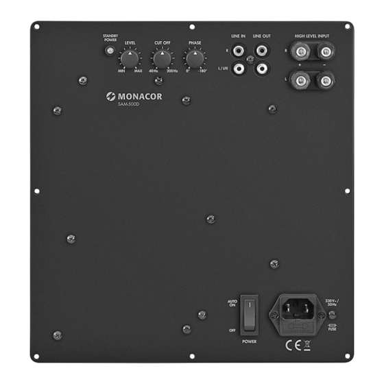Monacor SAM-500D Instruction Manual