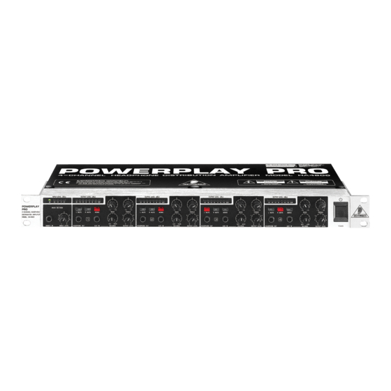 Behringer POWERPLAY PRO HA4600 User Manual