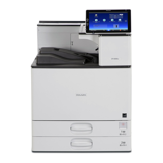 Ricoh SP 8400DN Quick Installation Manual