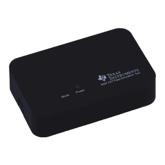 Texas Instruments MSP-FET430 User Manual