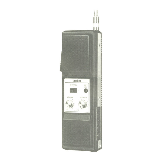 Uniden HAND- HELD TRANSCEIVER AX52 Owner's Manual