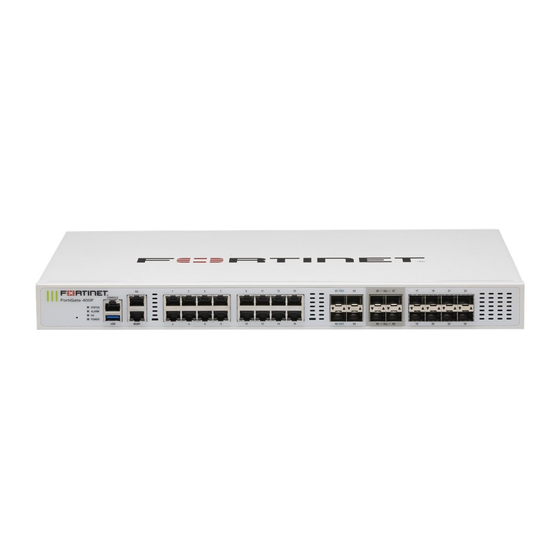 Fortinet FortiGate FG-401F Quick Start Manual