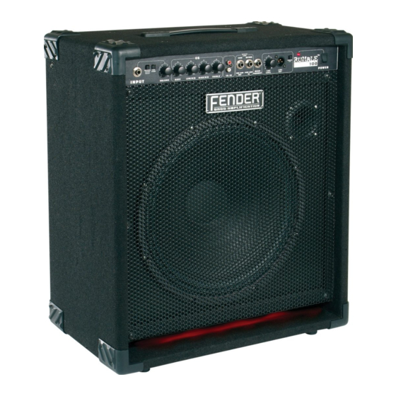 Fender Rumble 100 Operating Instructions Manual
