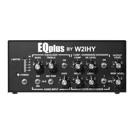 W2IHY AUDIO PROCESSOR Operating Manual