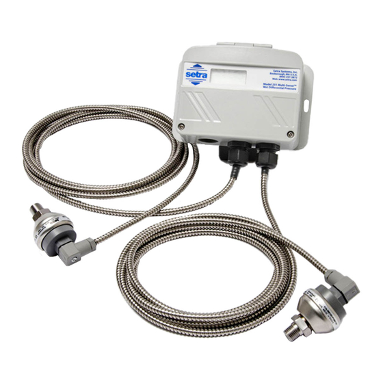 Setra Systems Multi-Sense 231RS Manual