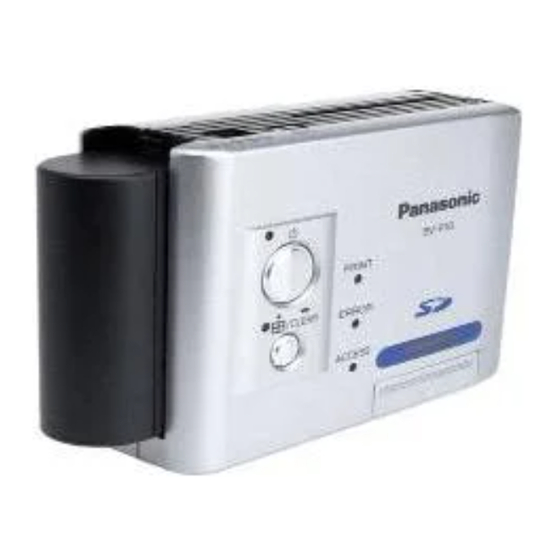 Panasonic SV-P10U Operating Instructions Manual