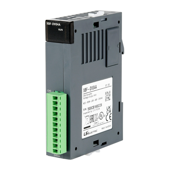 LS XGB Analog XBF-DV04A Installation Manual