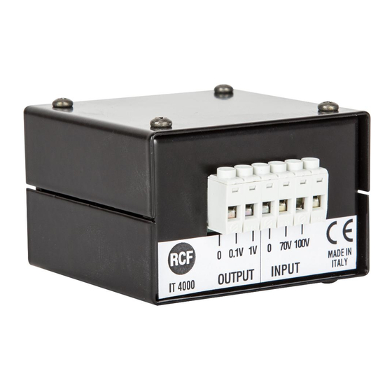 RCF IT 4000 Manual