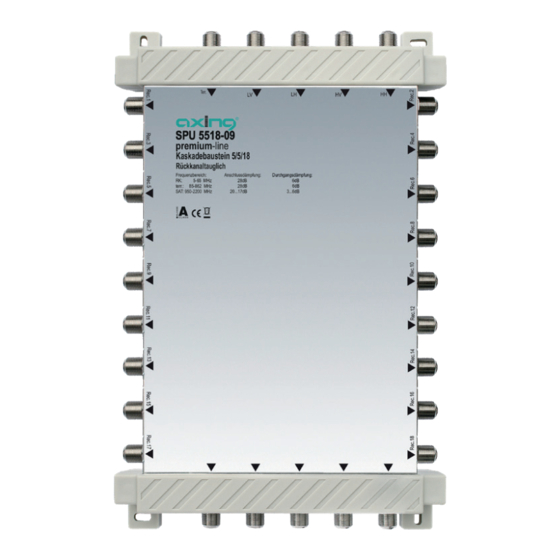 axing premium-line SPU 558-09 Operation Instructions