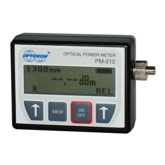 OPTOKON PM-212 Instruction Manual