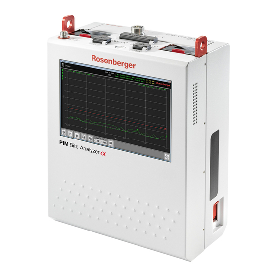 Rosenberger PIM Site Analyzer a Series Manuals