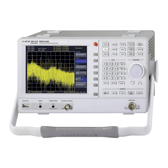 Hameg HMS1000E Manual