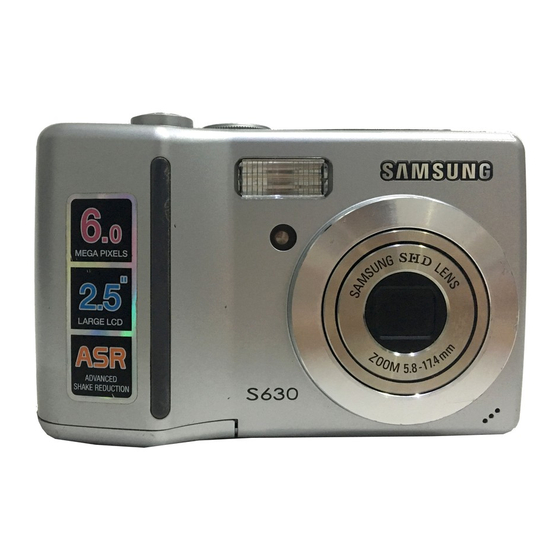 Samsung S630 - Digital Camera - Compact Manuals