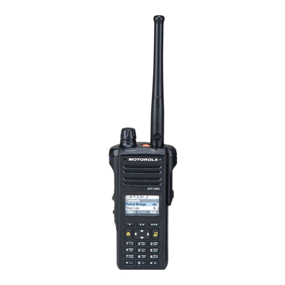 Motorola APX 4000 Manual