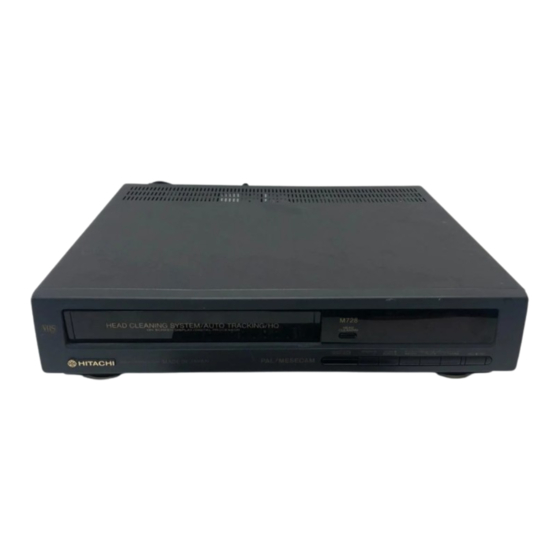 User Manuals: Hitachi VT-M728E VHS VCR Player