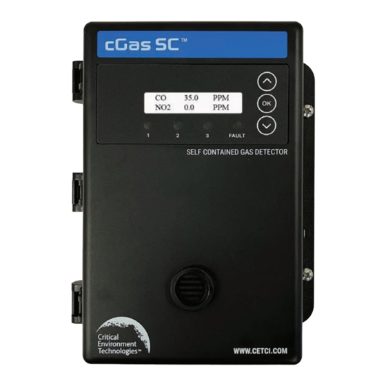 Critical Environment Technologies cGas-SC Operation Manual
