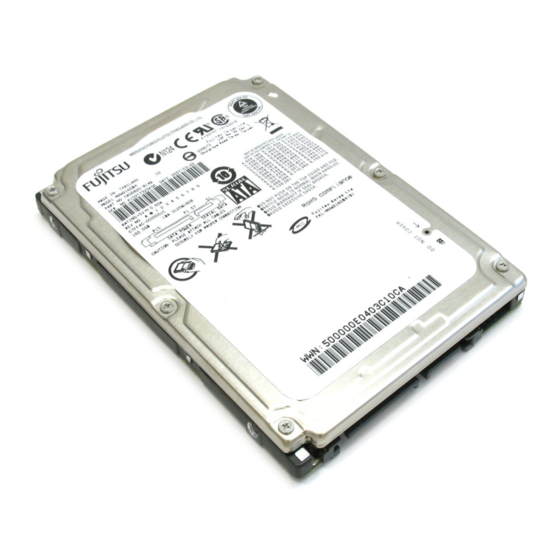 Fujitsu MHW2160BH - Mobile 160 GB Hard Drive Manuals