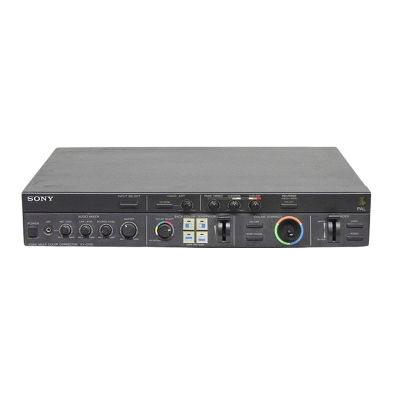 Sony XV-C700 Operating Instructions Manual