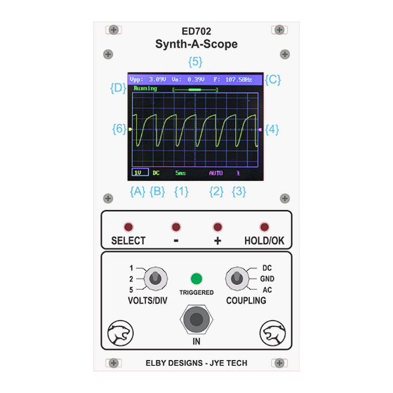 Elby Designs ED702 - Synth-A-Scope Manual