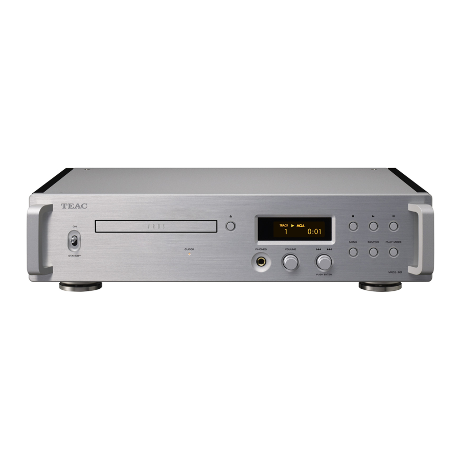 Teac VRDS-701 - CD Player Manual