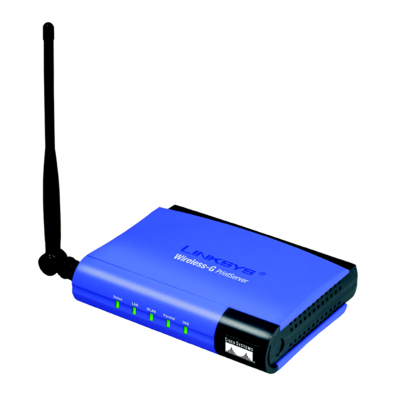 Linksys WPS54GU2 - Wireless-G PrintServer For USB 2.0 Print Server Manuals
