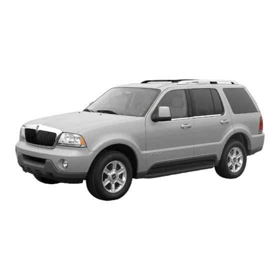 Lincoln Aviator 2004 Quick Reference Manual