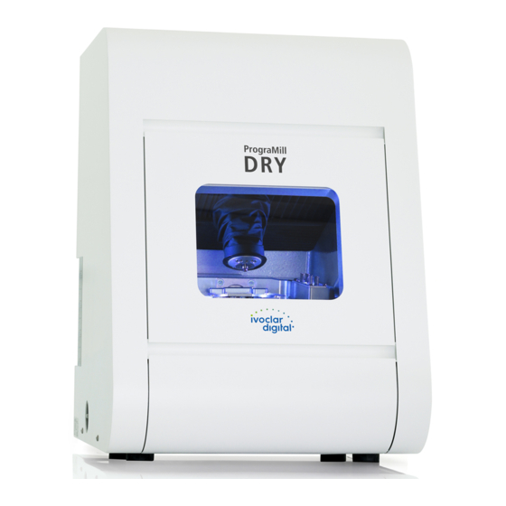 Ivoclar digital PrograMill Dry Operating Instructions Manual