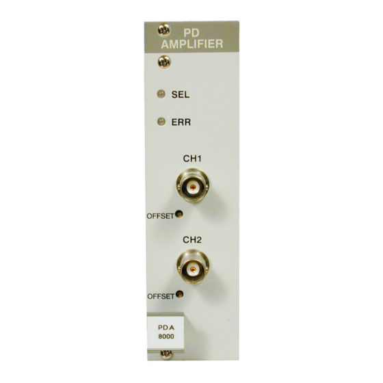 THORLABS PDA8000-1 Operation Manual
