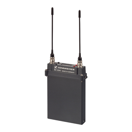 Sennheiser EK 3241 - 08-06 Instructions For Use Manual