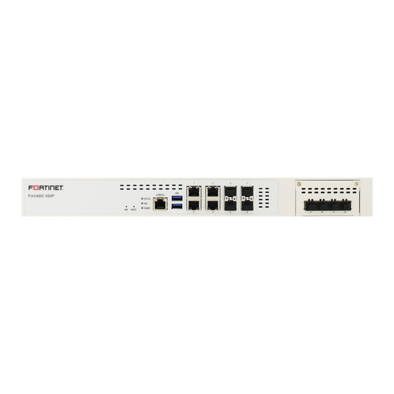 Fortinet FortiADC 320F Series Quick Start Manual