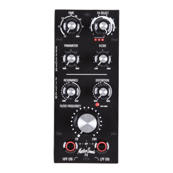 MasterSounds UNION AUDIO FX Operation Manual