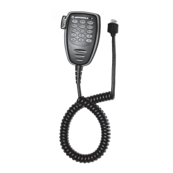 Motorola PMMN4089 Keypad Microphone Manuals