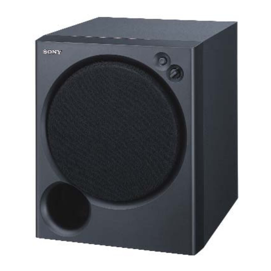 Sony SA-WM200 Marketing Specifications