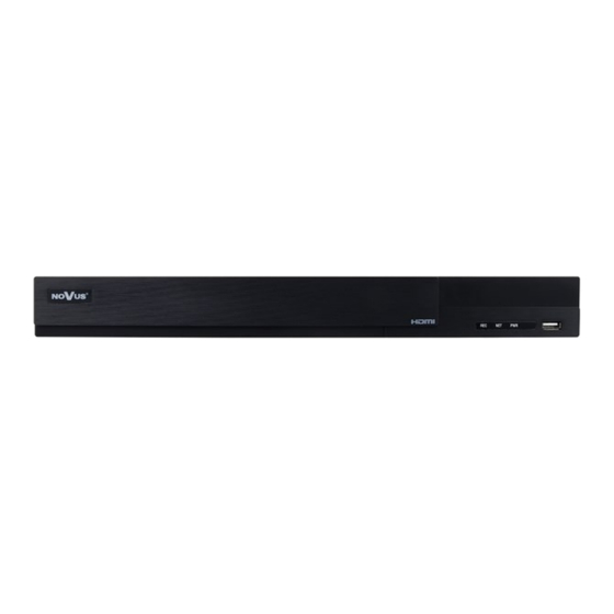 User Manuals: Novus NVR-6332-H2/F IP Recorder