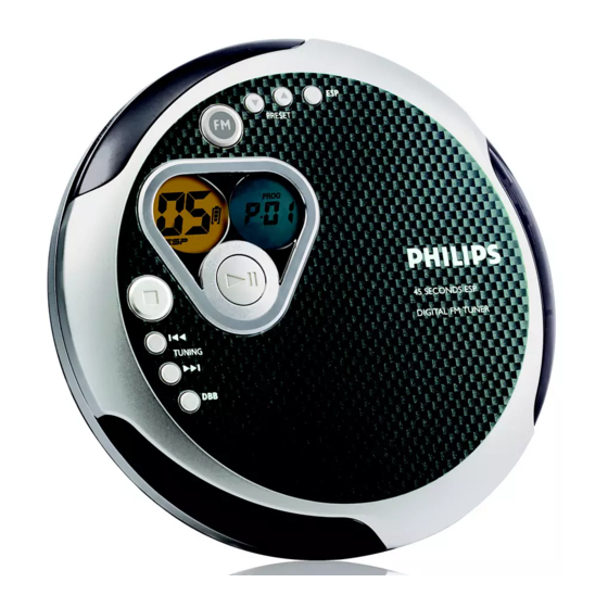 Philips Portable CD Player User Manual