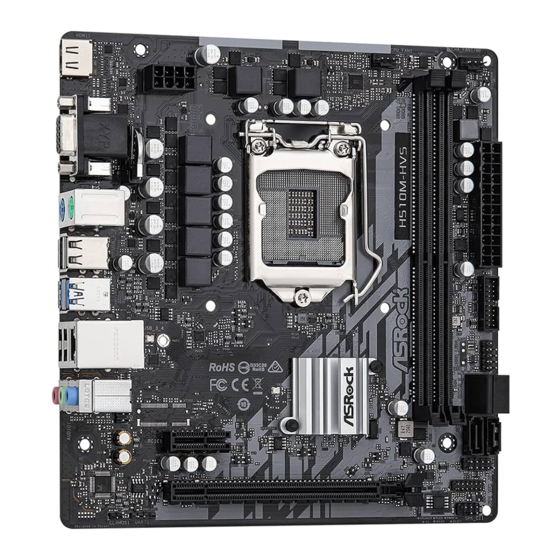 ASROCK H510M-HVS R2.0 Manual